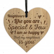 Neighbour Gift Engraved Heart Thank You Gift Friendship Sign