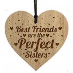 Best Friend Engraved Friendship Plaque Wooden Heart Birthday