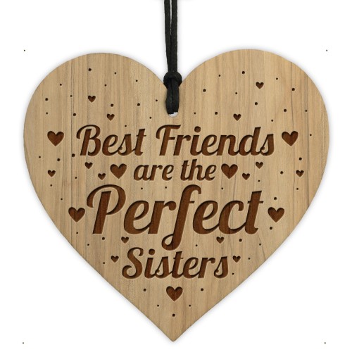 Best Friend Engraved Friendship Plaque Wooden Heart Birthday