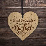 Best Friend Engraved Friendship Plaque Wooden Heart Birthday