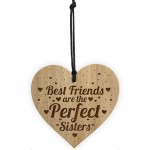 Best Friend Engraved Friendship Plaque Wooden Heart Birthday