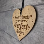 Best Friend Engraved Friendship Plaque Wooden Heart Birthday