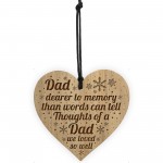 Dad Memorial Christmas Hanging Bauble Engraved Heart