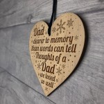 Dad Memorial Christmas Hanging Bauble Engraved Heart