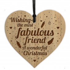 Friendship Christmas Gift Wooden Engraved Best Friend Plaque
