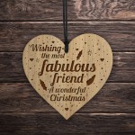 Friendship Christmas Gift Wooden Engraved Best Friend Plaque