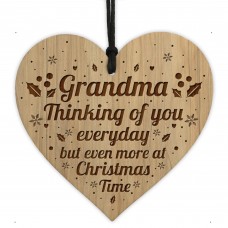 Grandma Christmas Memorial Engraved Bauble Gift In Loving Memory