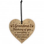 Grandma Christmas Memorial Engraved Bauble Gift In Loving Memory