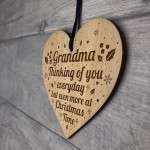 Grandma Christmas Memorial Engraved Bauble Gift In Loving Memory