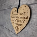 Funny Dad Gift From Daughter Son Engraved Heart Dad Birthday