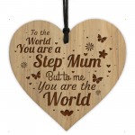 Step Mum Birthday Christmas Gift Engraved Heart Thank You Gift