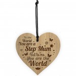 Step Mum Birthday Christmas Gift Engraved Heart Thank You Gift