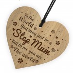 Gift For Step Mum Birthday Christmas Engraved Heart Thank You