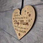 Gift For Step Mum Birthday Christmas Engraved Heart Thank You