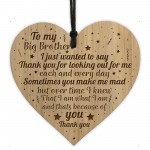 Funny Brother Gift For Birthday Christmas Engraved Heart