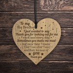 Funny Brother Gift For Birthday Christmas Engraved Heart