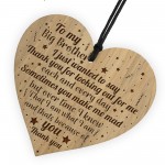 Funny Brother Gift For Birthday Christmas Engraved Heart