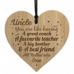 Novelty Uncle Gift Engraved Heart Uncle Birthday Christmas Gift