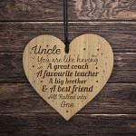 Novelty Uncle Gift Engraved Heart Uncle Birthday Christmas Gift