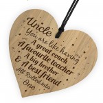 Novelty Uncle Gift Engraved Heart Uncle Birthday Christmas Gift