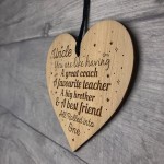 Novelty Uncle Gift Engraved Heart Uncle Birthday Christmas Gift