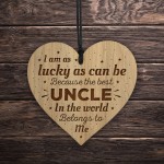 Birthday Christmas Gift For Him UNCLE GIFT Engraved Heart