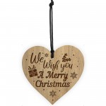 Christmas Gift For Friend Engraved Heart Christmas Tree Bauble