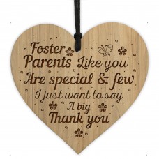 Foster Parent Gifts Wood Engraved Heart Birthday Christmas Gift