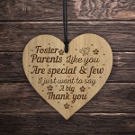 Foster Parent Gifts Wood Engraved Heart Birthday Christmas Gift