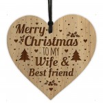 Christmas Gift For Wife Best Friend Engraved Heart Gift For Her
