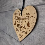 Christmas Gift For Wife Best Friend Engraved Heart Gift For Her