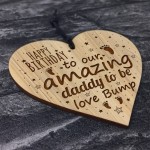 Birthday Gift For Daddy To Be Engraved Heart Daddy Gift Bump