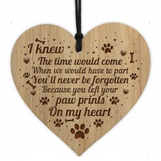 Pet Memorial For Dog Cat Engraved Heart Hanging Memorial Sign