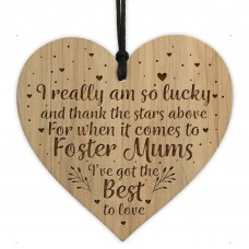 Gift For Foster Mum Birthday Christmas Engraved Heart Thank You