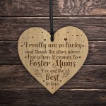 Gift For Foster Mum Birthday Christmas Engraved Heart Thank You