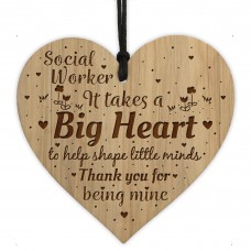 Social Worker Gift Thank You Gift For Him Her Engraved Heart