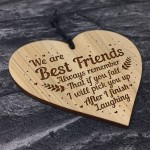 FUNNY Best Friend Sign Engraved Heart Friendship Sign