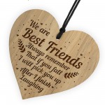 FUNNY Best Friend Sign Engraved Heart Friendship Sign