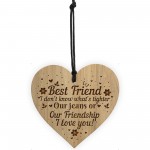  Best Friend Sign Engraved Hanging Heart Friendship Plaque