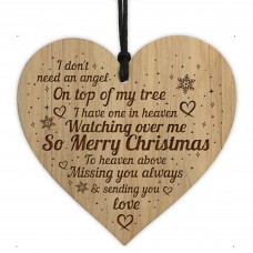 Memorial Christmas Tree Decoration Engraved Hanging Bauble
