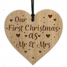 First Christmas As Mr And Mrs Christmas Tree Decoration Engraved