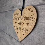 First Christmas As Mr And Mrs Christmas Tree Decoration Engraved