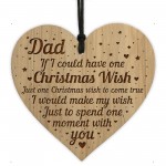 Dad Memorial Christmas Tree Decoration Engraved Wood Heart
