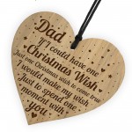 Dad Memorial Christmas Tree Decoration Engraved Wood Heart