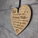Dad Memorial Christmas Tree Decoration Engraved Wood Heart