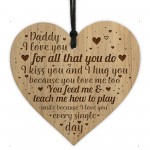  Daddy Gift From Daughter Son Engraved Heart Dad Birthday Xmas