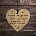  Daddy Gift From Daughter Son Engraved Heart Dad Birthday Xmas