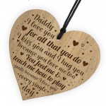  Daddy Gift From Daughter Son Engraved Heart Dad Birthday Xmas