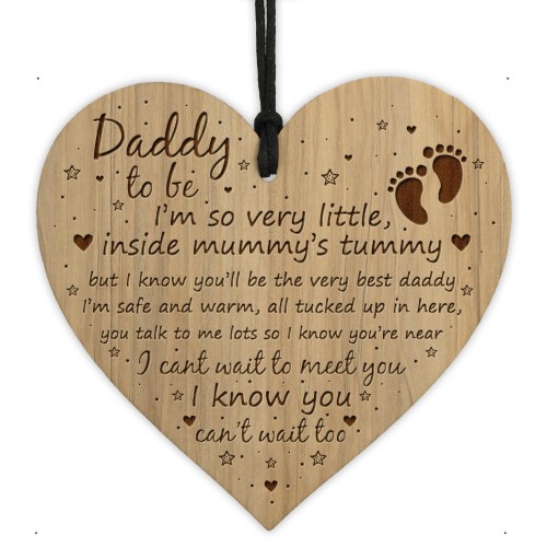Daddy To Be Gifts Baby Shower Decoration Engraved Heart New Dad