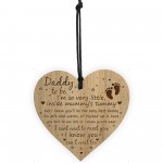 Daddy To Be Gifts Baby Shower Decoration Engraved Heart New Dad